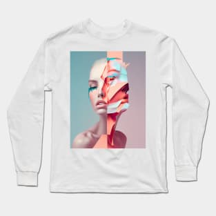 Modern woman in pop-art style Long Sleeve T-Shirt